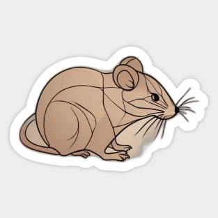 Mouse Brown Shadow Silhouette Anime Style Collection No. 396 Sticker